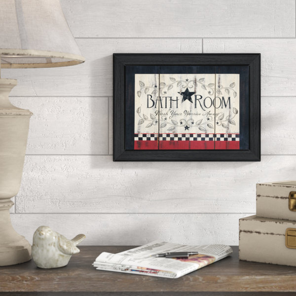 August Grove® Bathroom Framed Wall Art, Bathroom Wall Décor Framed ...